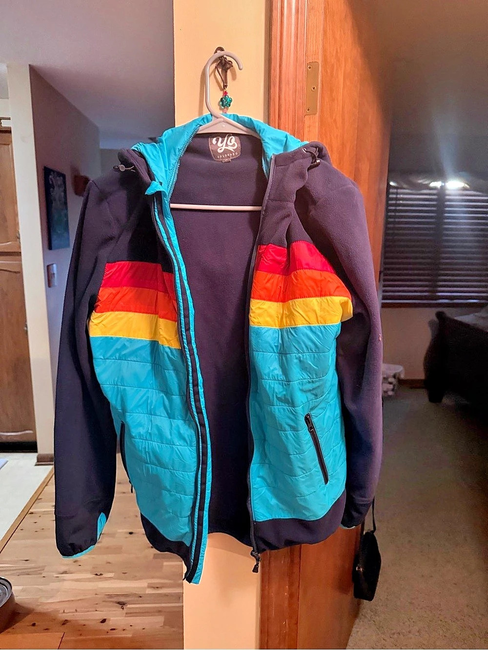 YO Colorado Zip Trip Ski Jacket Blue & Black Large